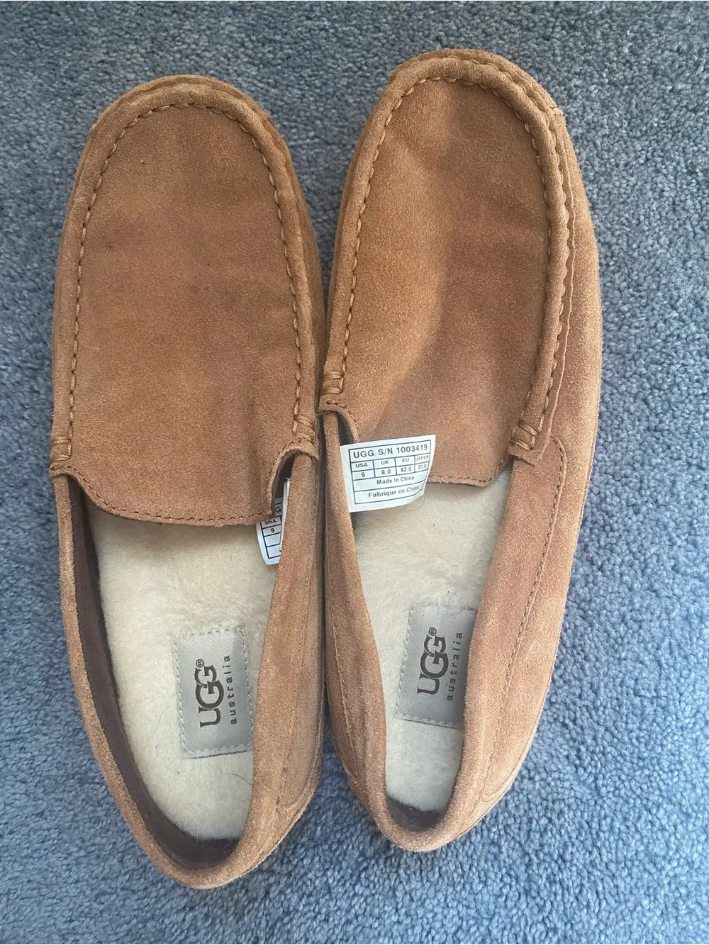 UGG Men's Slip-On Suede Loafers in Tan